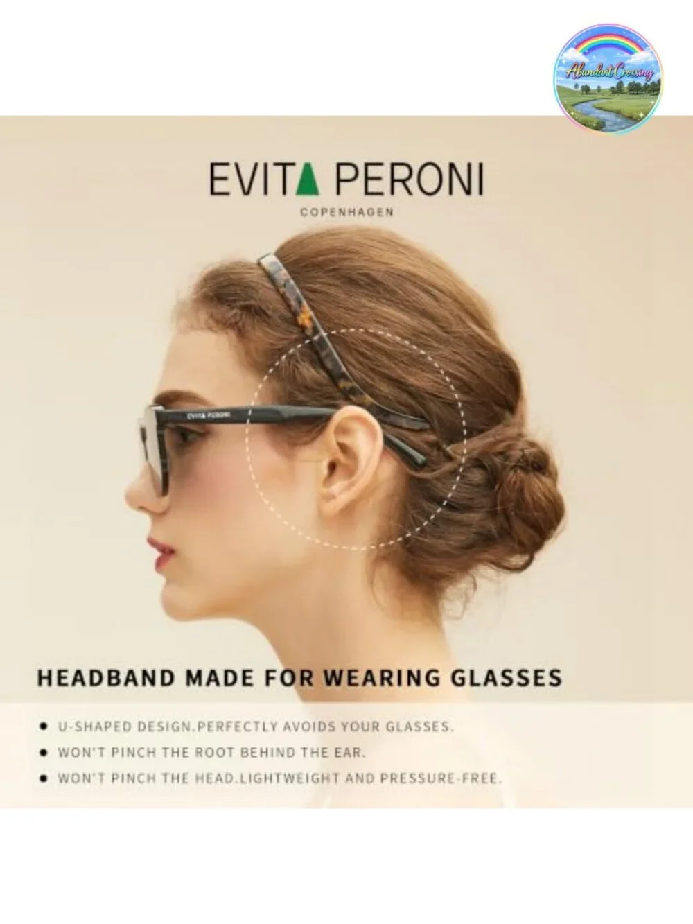 Comfortable Acetate Resin Hairband for Glasses, Non-Slip, No Headache, Flex